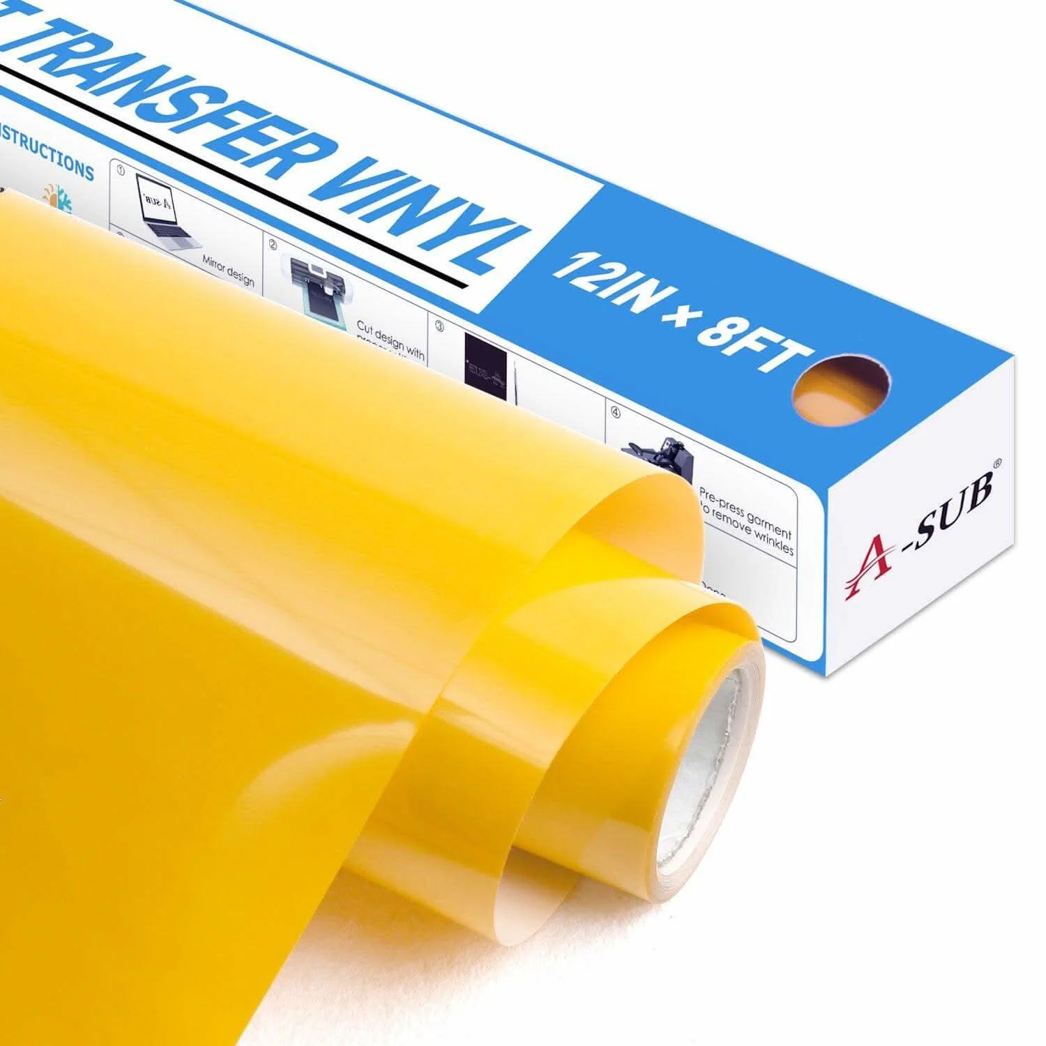 A-SUB Basic Color Heat Transfer Vinyl Roll 12"*8ft - Image 13