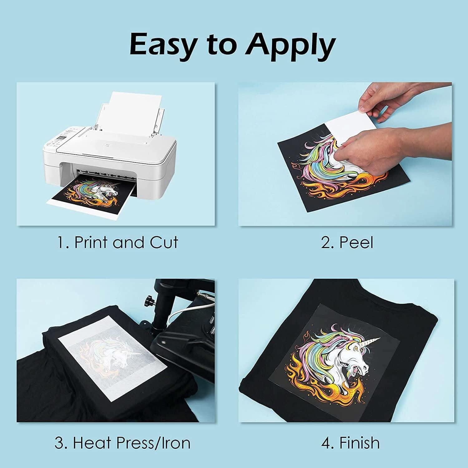 A-SUB 8.5''x11'' Dark Fabric Transfer Paper 20 Sheets - Image 3
